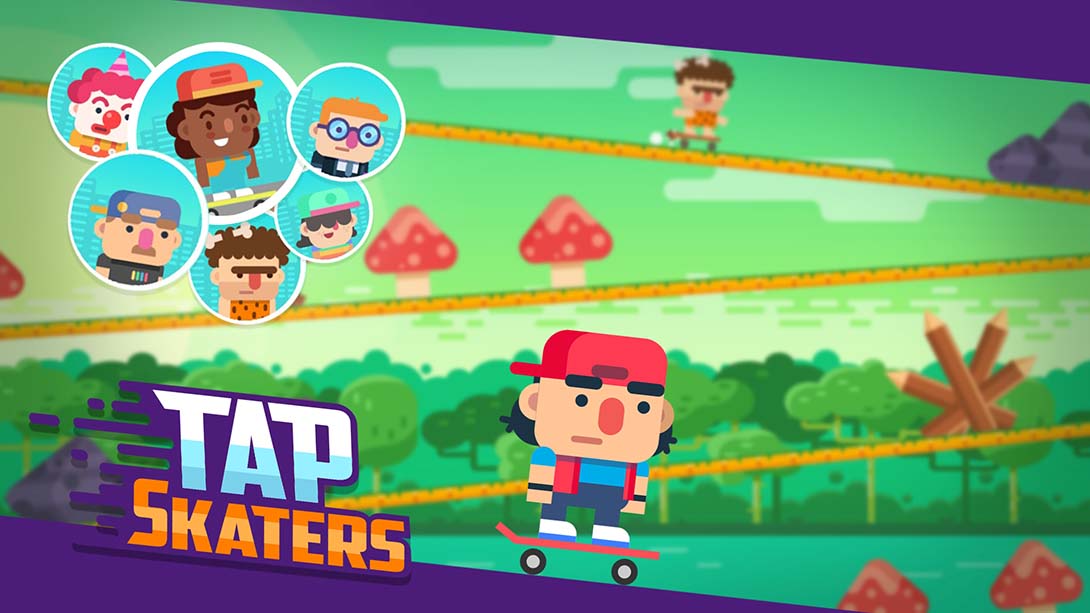 速降滑板比赛游戏 Tap Skaters