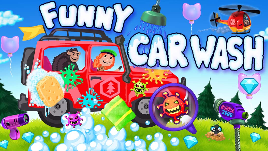 有趣的洗车 - 儿童和幼儿的卡车和汽车游戏车库Funny Car Wash - Trucks & Cars Game Garage for Kids &