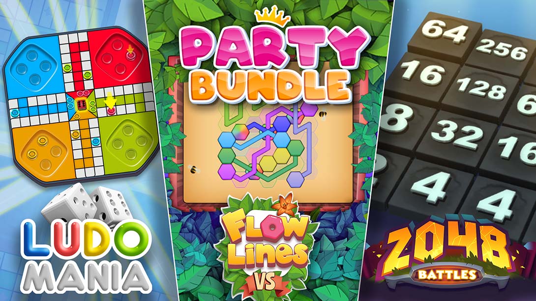 Party Bundle: Ludomania & Flowlines VS & 2048 Battles