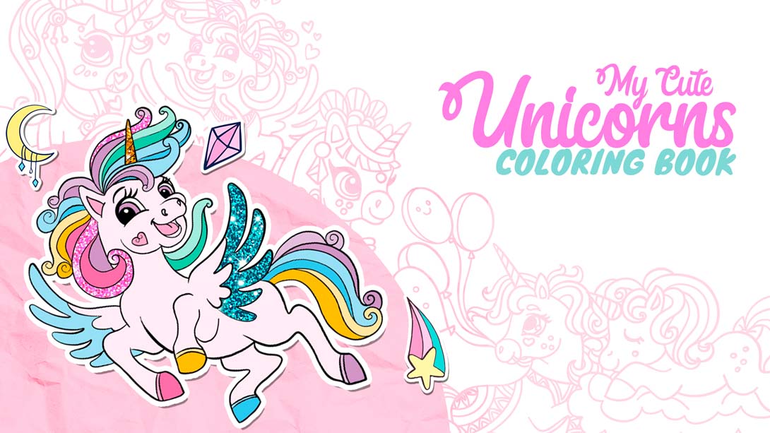 我可爱的独角兽涂色书 My Cute Unicorns - Coloring Book