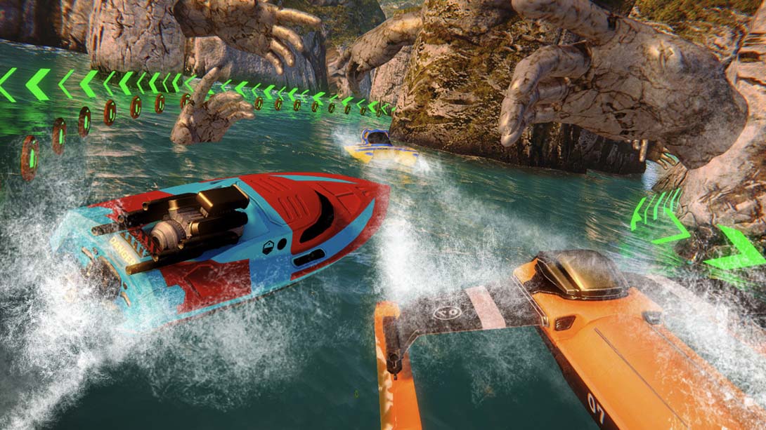 赛船模拟器 - 3D特技赛车驾驶船在海洋中 Race Boat Simulator - 3D Stunt Racing Driving Ship in Ocea截图